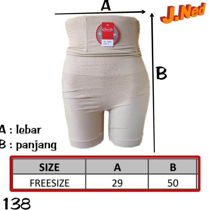 J138 Sorex Celana Korset Wanita, Cd Korset Sorex All Size (Bb 50 - 70)