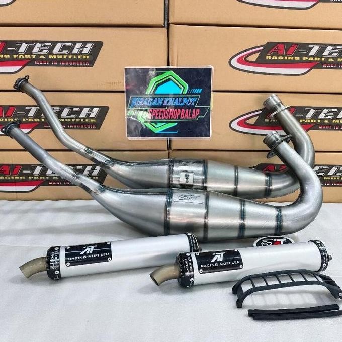 KNALPOT AITECH RACING  PART DAN MUFLER ORIGINAL GALVANIS COBRA DAN NON COBRA KAWASAKI NINJA 2 TAK NI
