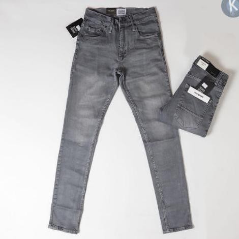 Celana Jeans Pull&Bear Grey Smoke Pria Pullandbear Pull & Bear Abu Men