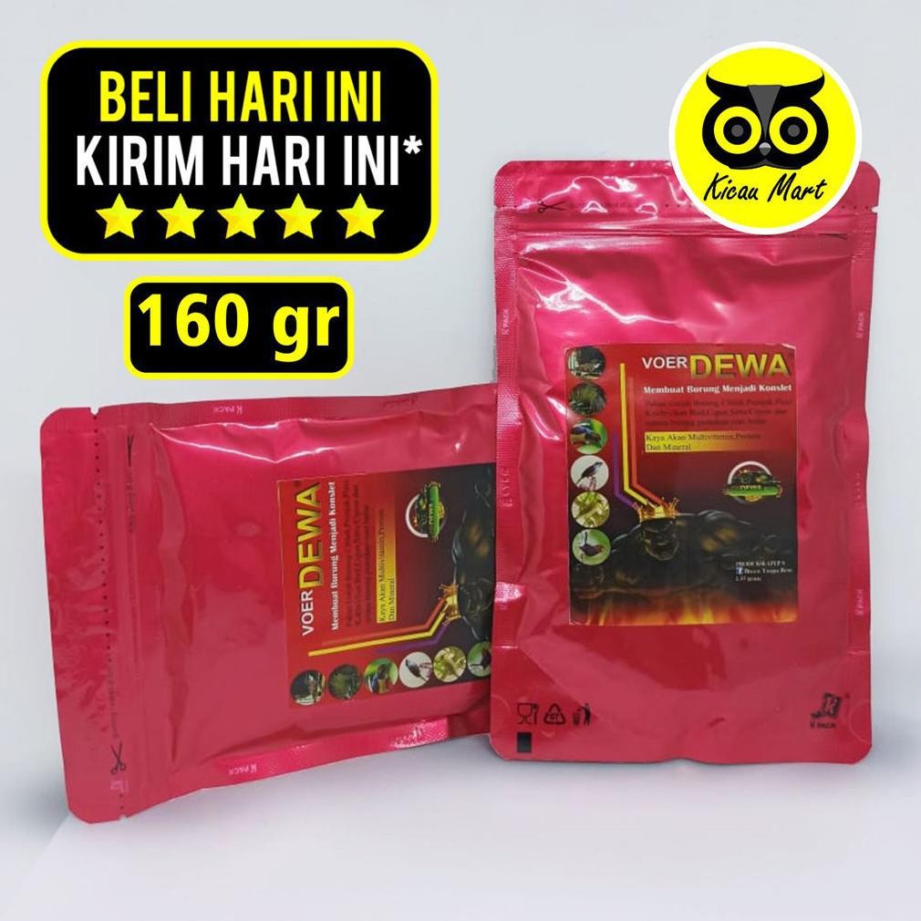 KICAU MART VOER DEWA PUR HALUS PAKAN BURUNG CIBLEK PLECI KOLIBRI SIRTU HIGH PROTEIN DOSIS TINGGI VRD