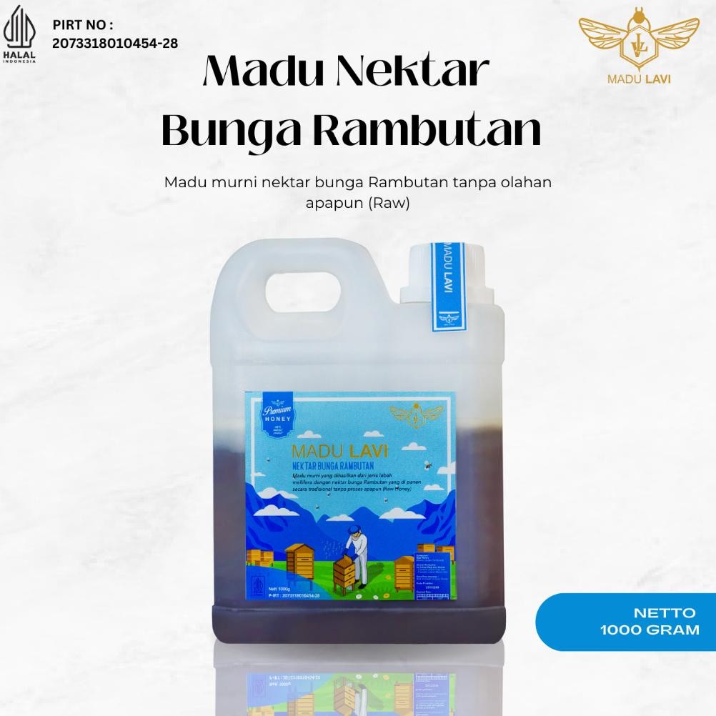 

Special Promo gh-45 Madu Lavi Murni Asli Nektar Rambutan Grade A 100% Alami Pure Raw Honey Sale Viral