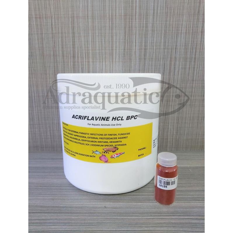 SERBUK BUBUK ACRIFLAVINE HCL BPC GRADE A OBAT JAMUR INFEKSI WHITE SPOT IKAN HIAS KURA-KURA AQUARIUM 