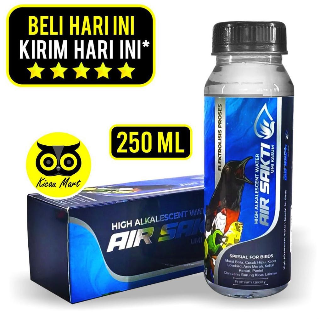 KICAU MART Air Sakti Umi Kasum 250ml Water Air Minum Burung Premium Anti Oksidan Ph Tinggi Minuman B