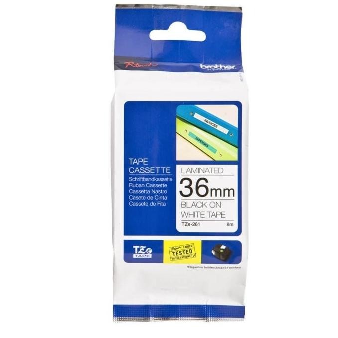 

Kualitas Terbaik !!! Brother Ptouch Label Tape Tze-261 Black On White Tze261 36Mm