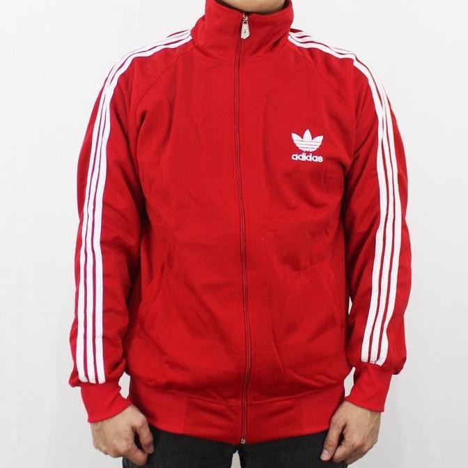 Jaket Pria Jaket Adidas Firebird Merah List Putih - Jaket Training - Sweater Pria HM