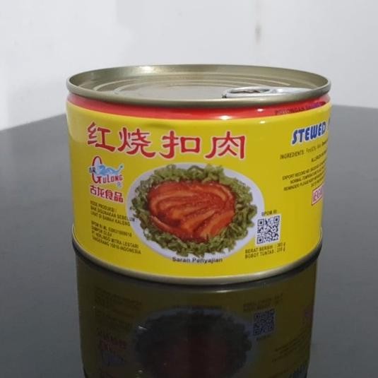 

gr-8 ed-7 Gulong Stewed Pork Slice 383 gr Kaleng Daging Babi Samcan Hemat Sale