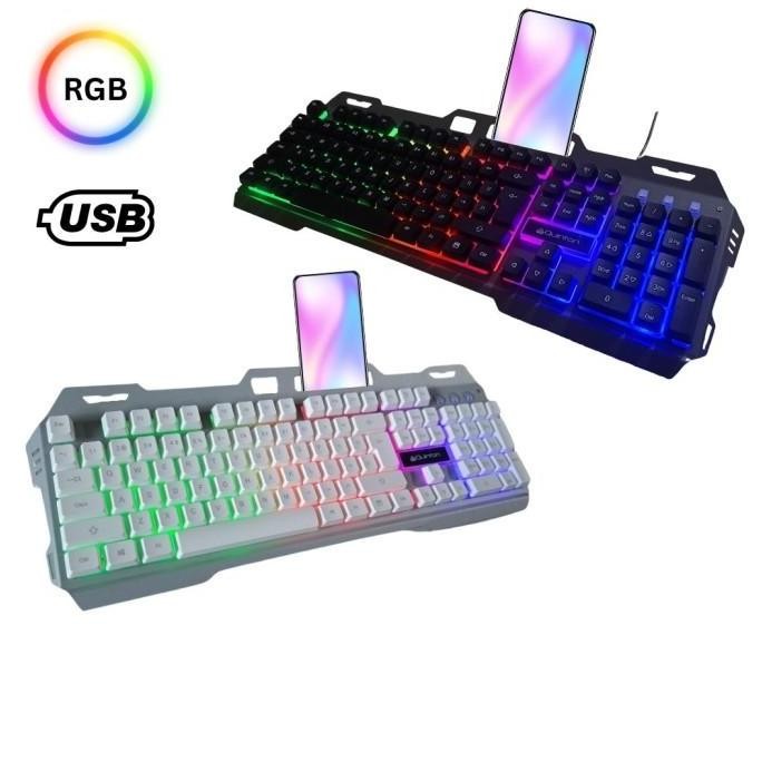 QUINTON KEYBOARD GAMING  KABEL USB VR30 COOL METAL WIRED KEYBOARD FEEL MECHANICAL GAMING USB 2.0 LAM