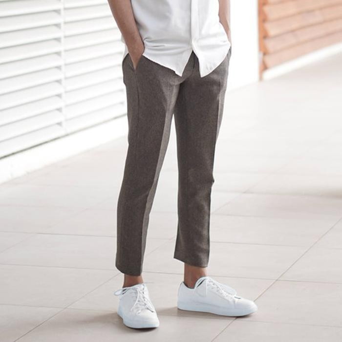 Ankle Pants Celana Panjang Casual Nyaman Melar Varian Slim Fit Formal Kerja Kantor  Korea Style Unis