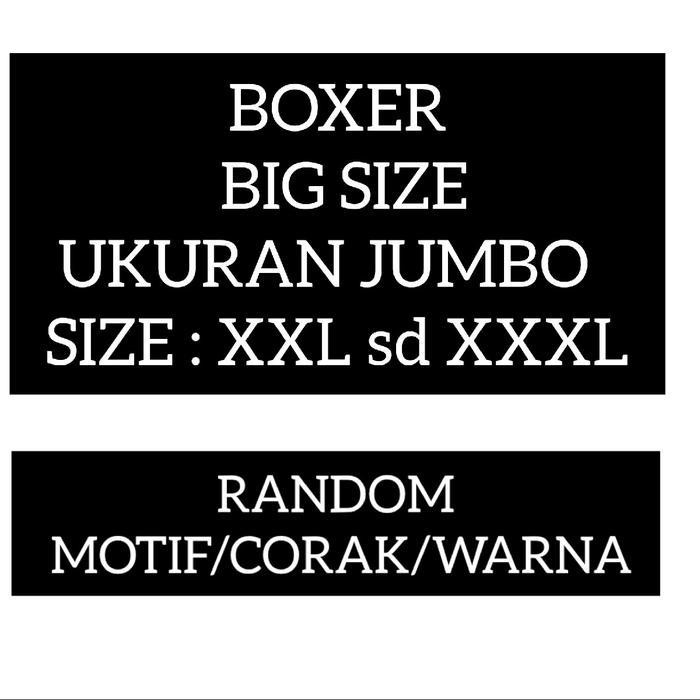 Paket Isi 6 Pcs Boxer Big Size/Celana Boxer Ukuran Jumbo/Boxer Unisex/Boxer Pria Wanita Kain