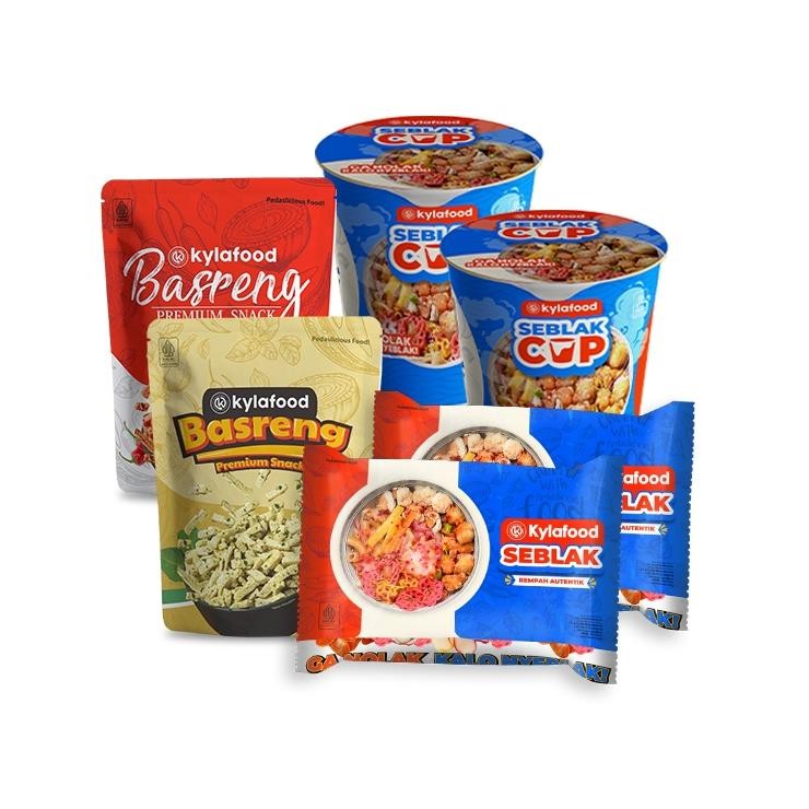 

TERMURAH Kylafood paket 2 seblak cup + 2 seblak rempah + basreng pedas (80gr) + basreng Original (80gr) Siap kirim