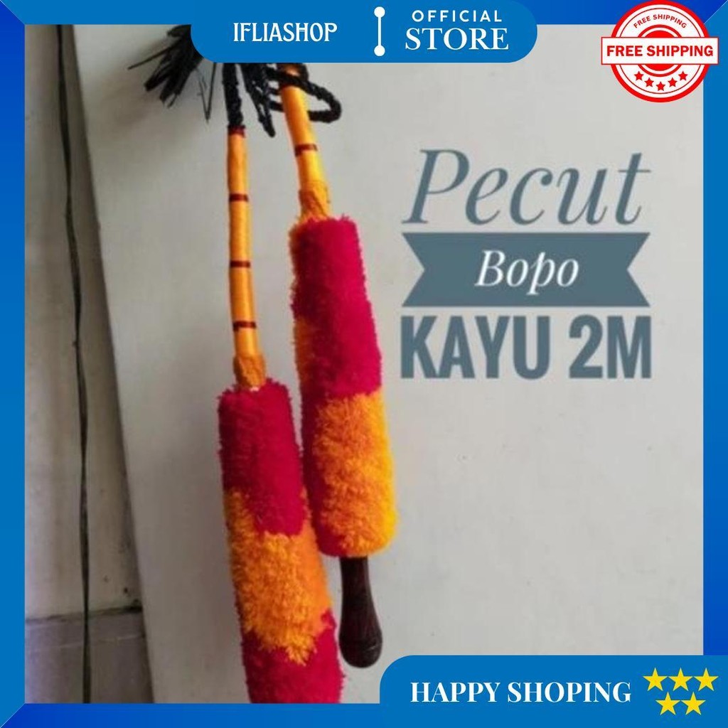 Termurah 4.4 Pecut Bopo 2 Meter Jumbo / Mainan Anak Pentas Jaranan Jaran Kepang Kuda Lumping / Cambu
