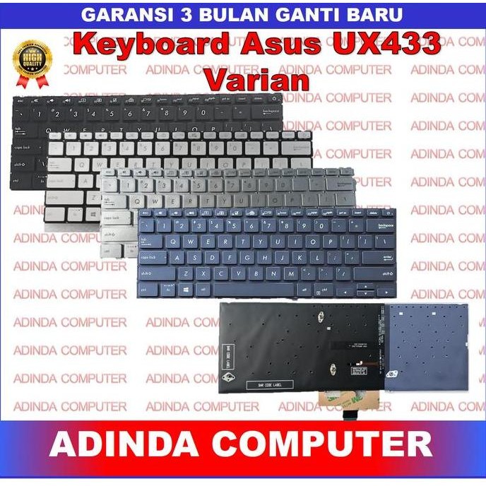 Keyboard Asus Zenbook 14 Ux433 Ux433Faw Ux433Fac Ux433F Ux433Fa Ux433Flc Ux433Fl Ux433Fq Ux433Fn Sil