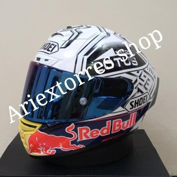 HELM FULL FACE SHOEI X14 WHITE ANT|HELM IMPORT SHOEI CLONE 1:1