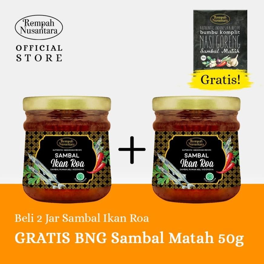 

TERLARIS BUY 2 SAMBAL IKAN ROA FREE 2 PCS BUMBU NASI GORENG SAMBAL MATAH Siap kirim