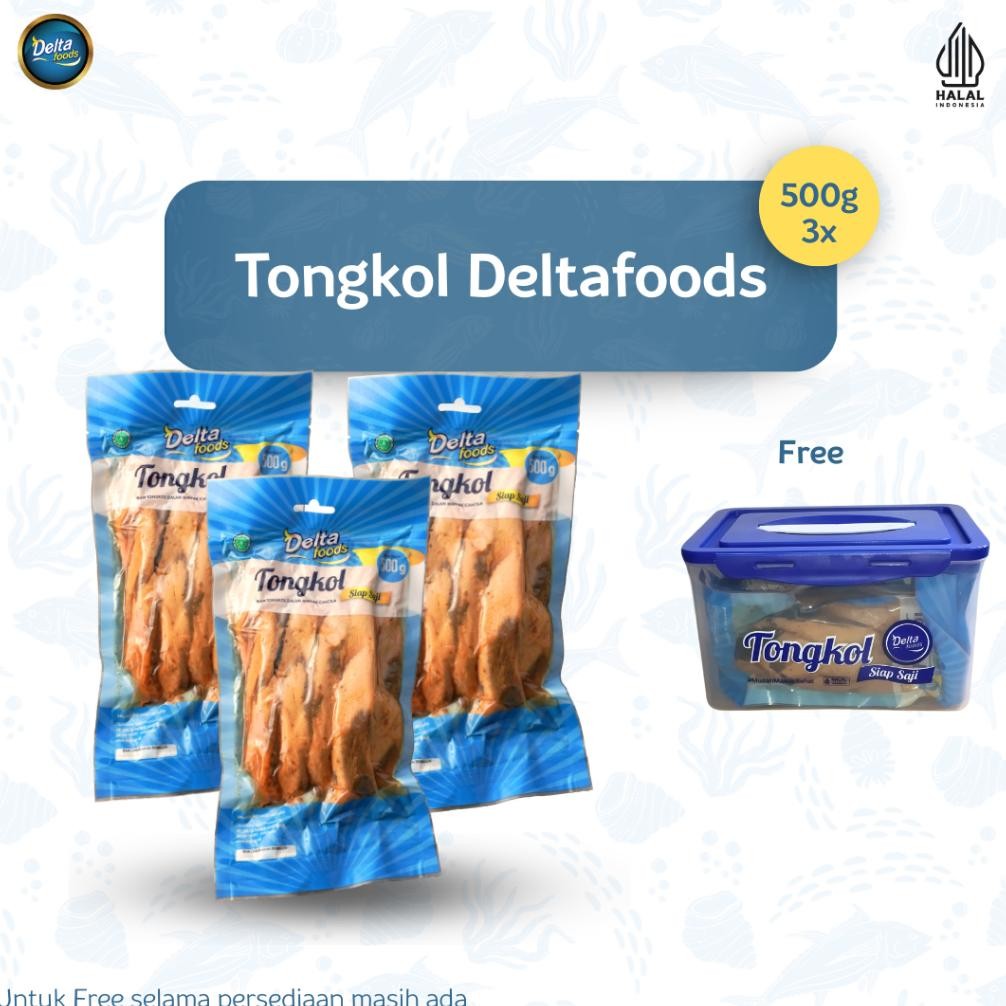 

READY STOK DeltaFoods - Ikan Tongkol Siap Saji 500gram Bundling 3 Free Container Box Siap kirim