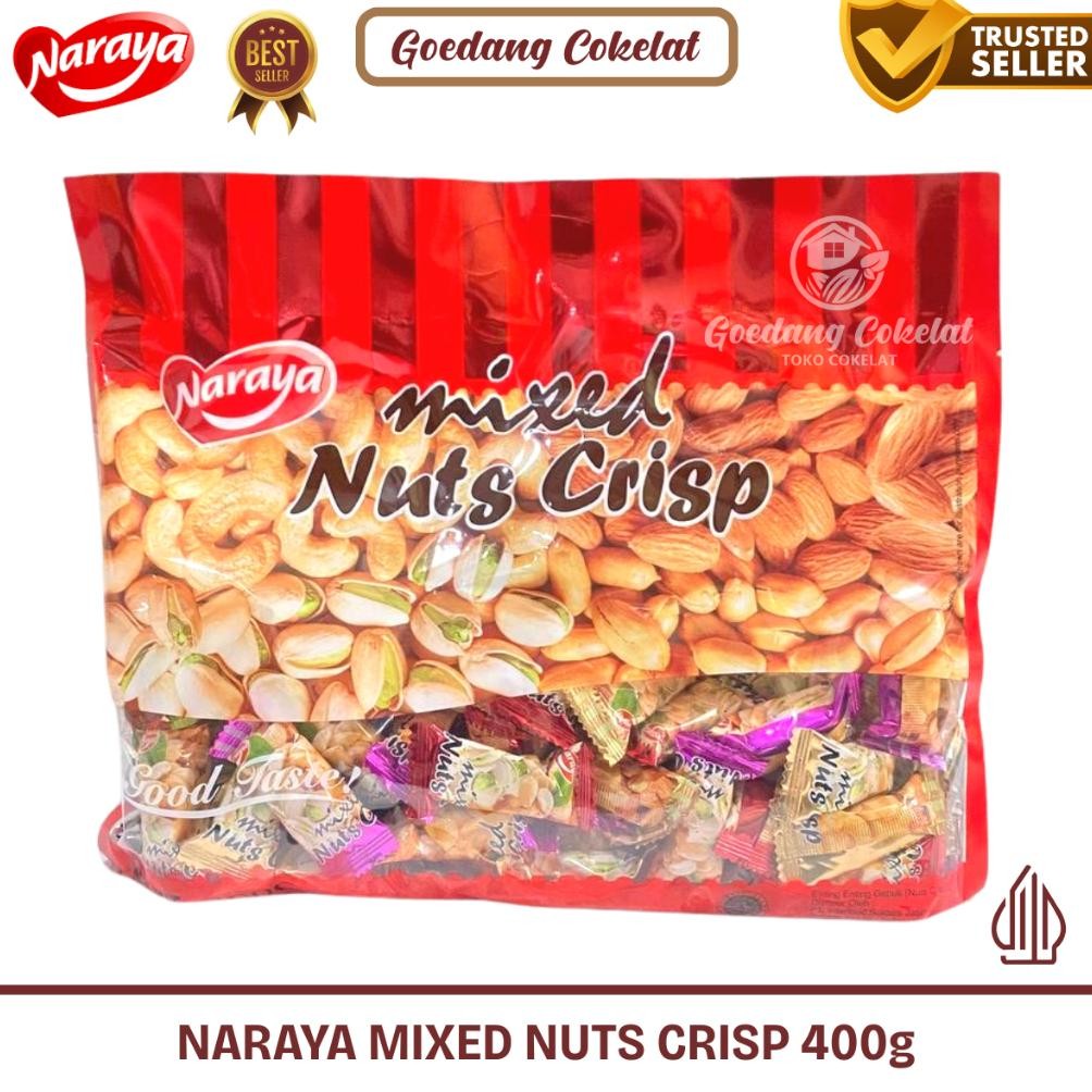 

Naraya Mixed Nuts Crispy 400Gr Permen Kacang Ting-Ting