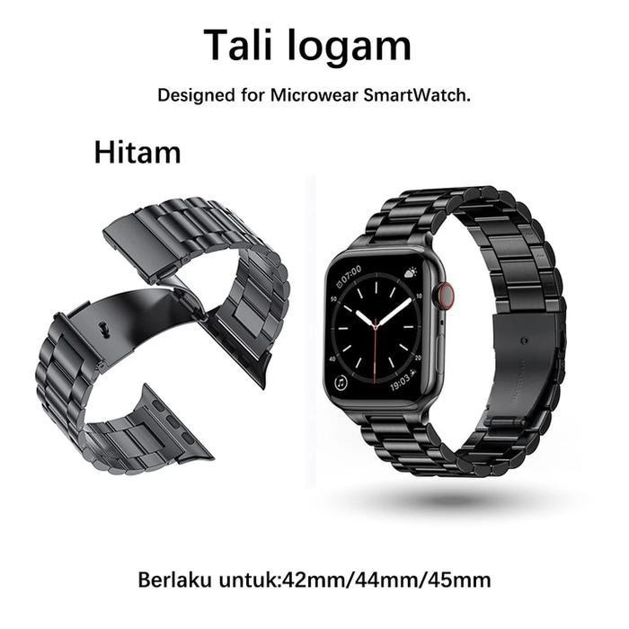 Strap Stainless Steel Untuk Apple Watch 49Mm 46Mm 42Mm 45Mm 41Mm 38 40 42 44 Mm Tali Jam Tangan Rant