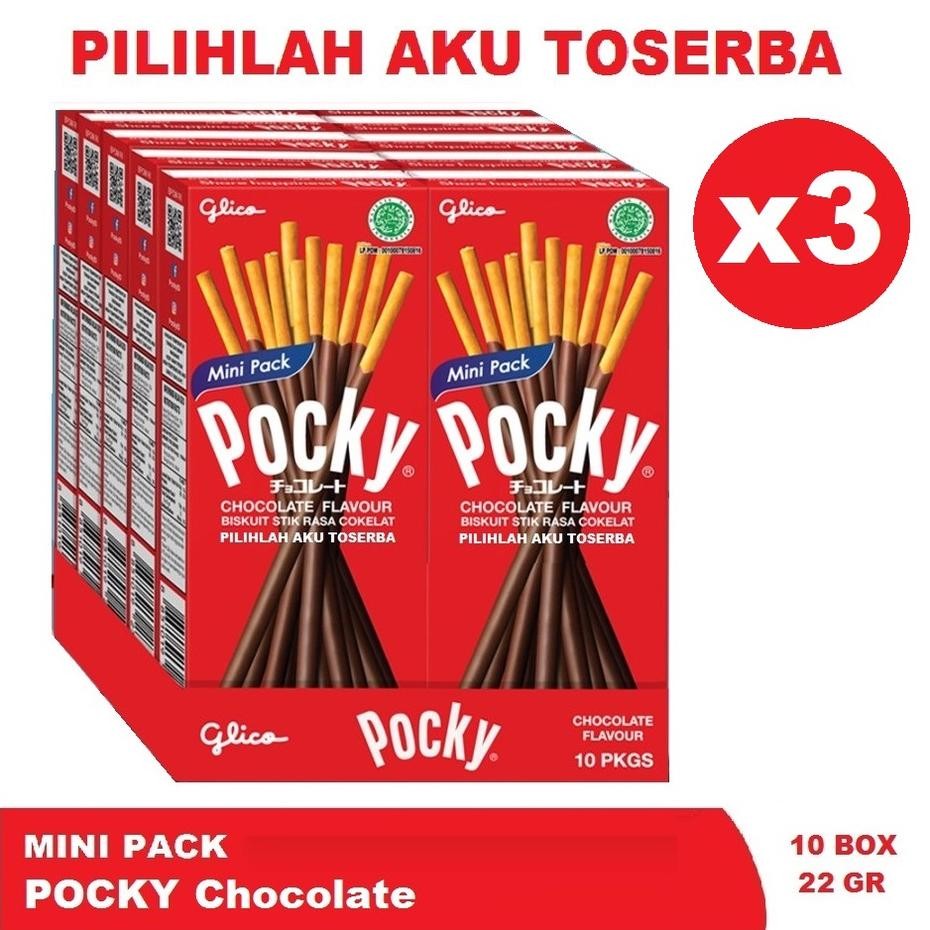 

Glico Pocky Mini Pack Chocolate / Cokelat - (Harga Per 30 Box)