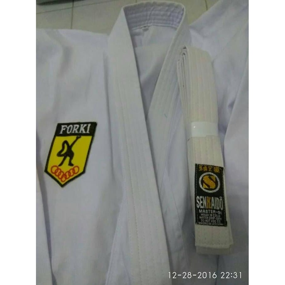 SERAGAM BAJU KARATE PEMULA SENKAIDO TEGI UNIFORM JUDO AIKIDO