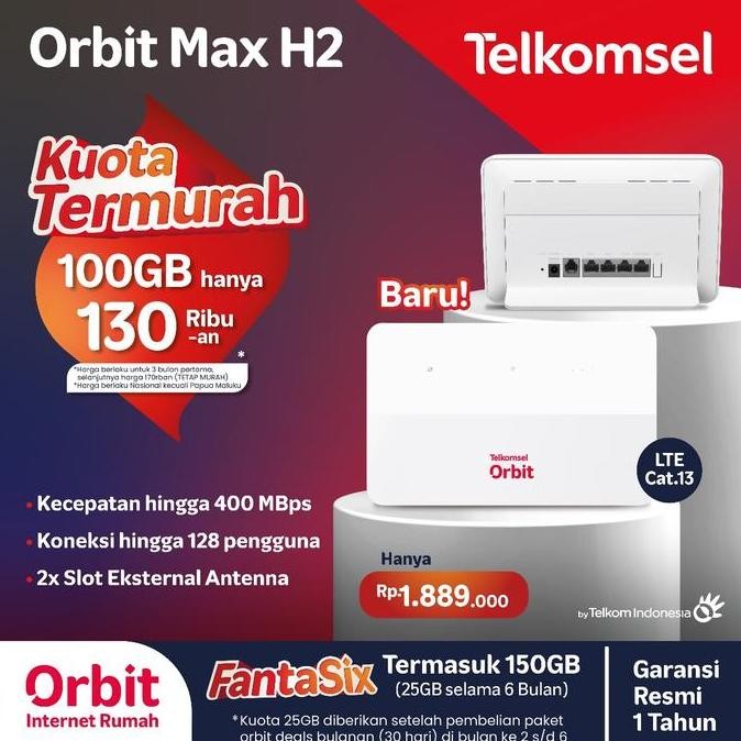 Modem Mifi Wireless Router Huawei B818 Orbit Max Speed 4G Lte B818-263 New Stok
