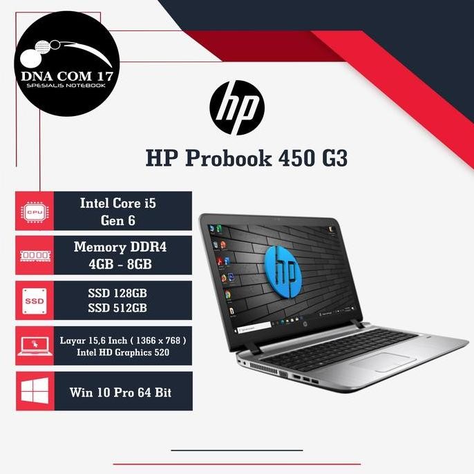 Hp Probook 450 G3 Core I5 Gen 6 | 4Gb | Keyboard Numlock | 15 Inch New Stok