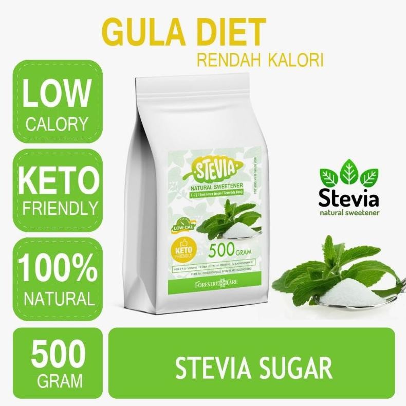 

Gula Stevia Bubuk Halus Stevia Sugar Powder Kemasan 500 Gram