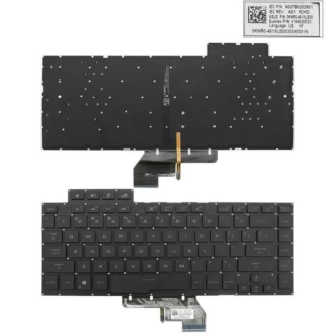 Keyboard Asus Rog Gx502 Ga502 Gm502 Gu502G Ga502G Backlit New Stok