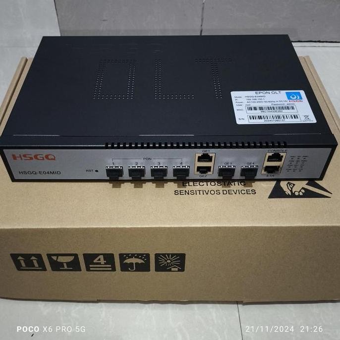 Olt Epon Hsgq E04M 4 Pon Lengkap Dengan Sfp New Stok