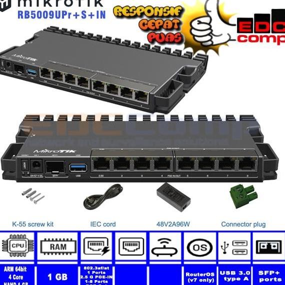 Mikrotik Rb5009Upr+S+In| Router Rb5009Upr+S+In|Rb5009 Upr+S+In New Stok