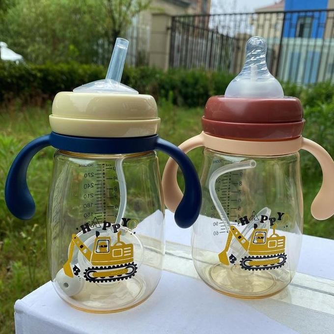 Botol 2In1 Dot Dan Sedotan Tritan Ppsu Minum Putih Co