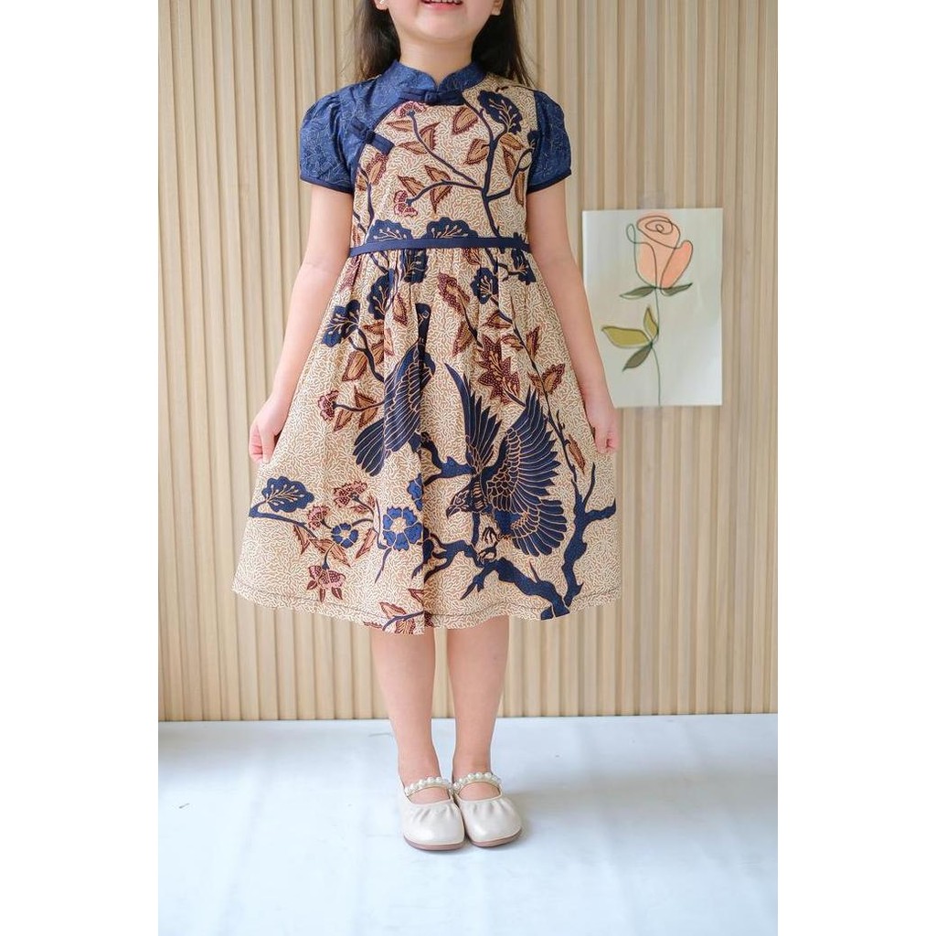 Dress Batik Anak Perempuan / Kemeja Batik Anak Laki-laki - UPH Navy [terbaik]