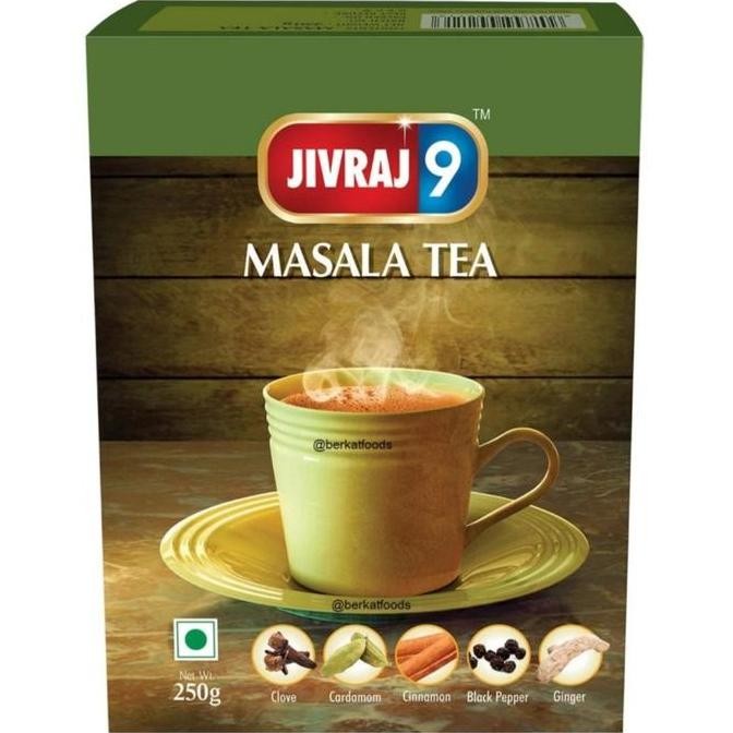 

=+=+=+] Jivraj 9 Masala Tea India / Mixed Spices Chai /Teh Hitam Rempah Campur