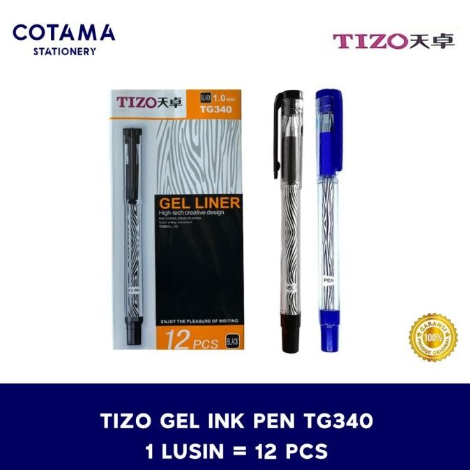

Produk Baru!! Pulpen Gel TIZO TG340 Hitam Biru 1.0 mm / Pen Tanda Tangan - 1 lusin isi 12 pcs
