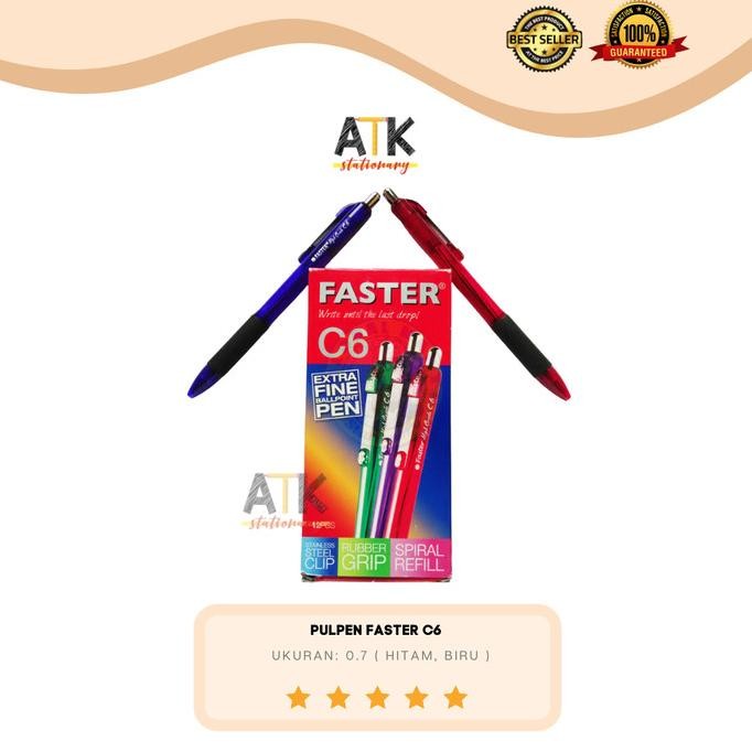 

Produk Baru!! Pulpen Faster C6 Cetek atk