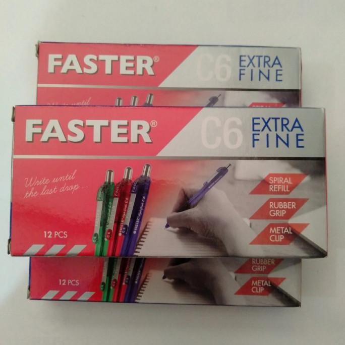 

Produk Baru!! Pulpen Faster C6 Cetekan / Pack