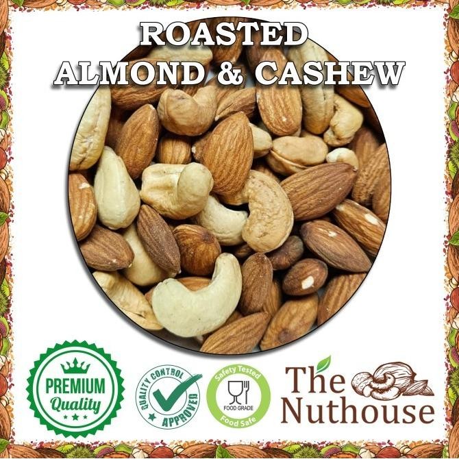

500gr roasted almond & cashew nut mix / kacang almond & mede panggang termurah