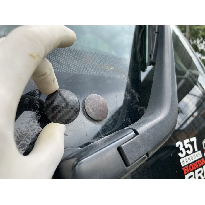 Ready COVER BAUT KACA BELAKANG BRIO E/RS CARBON FIBER