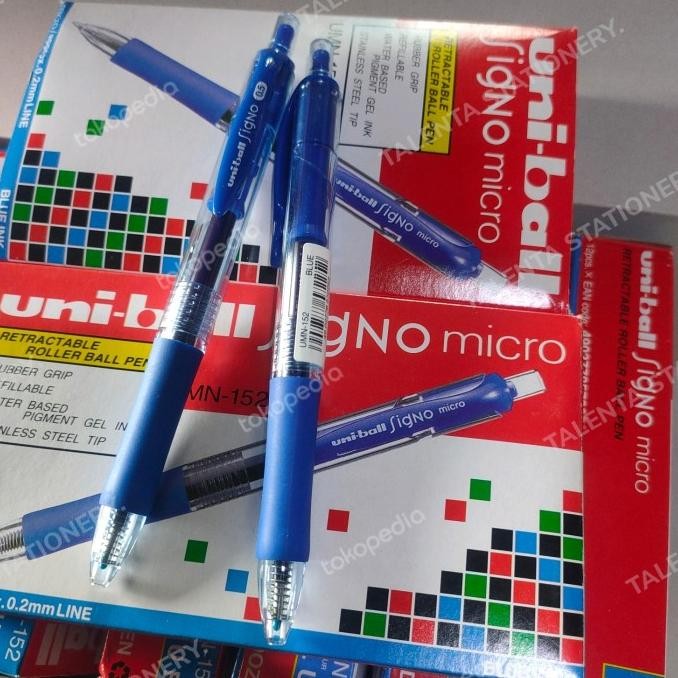 

Produk Baru!! pulpen uni ball signo biru UMN-152 signo micro 0,5 original