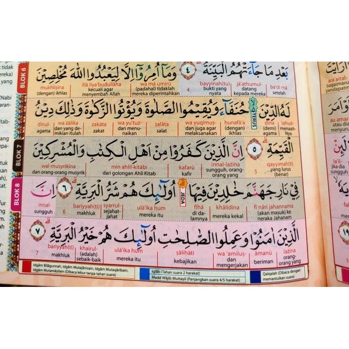 

Al-Quran Hafazan Perkata Latin BESAR A4 8Blok Alquran Hafalan Alqosbah HDM