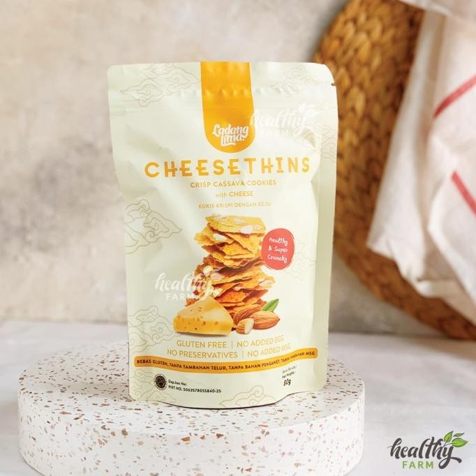 

ladang lima cheesethins - cheese gluten free cookies with almond 80g termurah