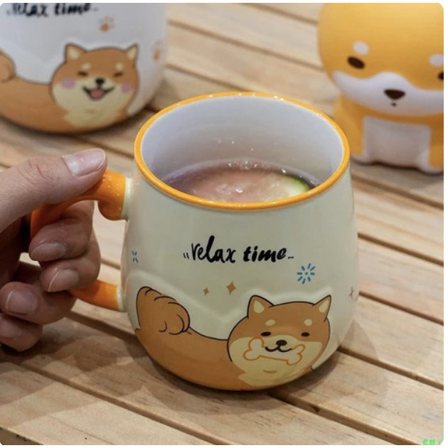Mug Kerak Shiba Inu With Boneka Squishy Shiba Inu Koleksi Shiba Inu