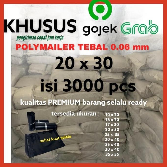 Kantong Plastik Kurir Dhl Bahan Polymailer Uk 20X30 Termurah Tebal