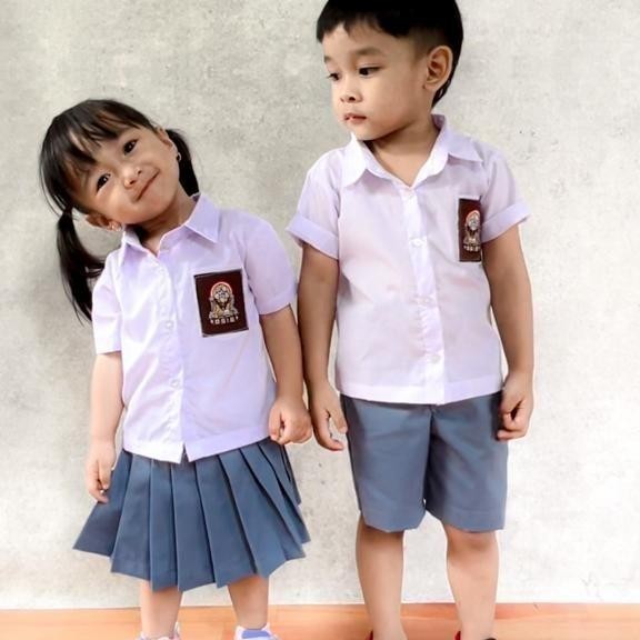 New 100% Originalll Baju Seragam Sd Sma Bayi Batita Balita Anak Laki-Laki Perempuan Kecil Termurah B