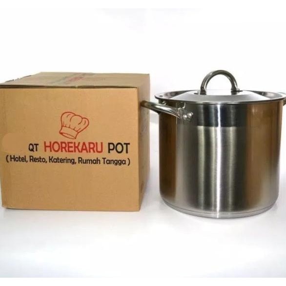 Siap Kirim Supra Panci Stockpot 20 QT 20QT 20L HOREKARU Induksi Stainless TEBAL