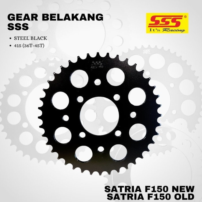 Gear Gir Satria Fu F150 New Sss 415 36 - 45 Steel Black #Gratisongkir #Sale #Discount