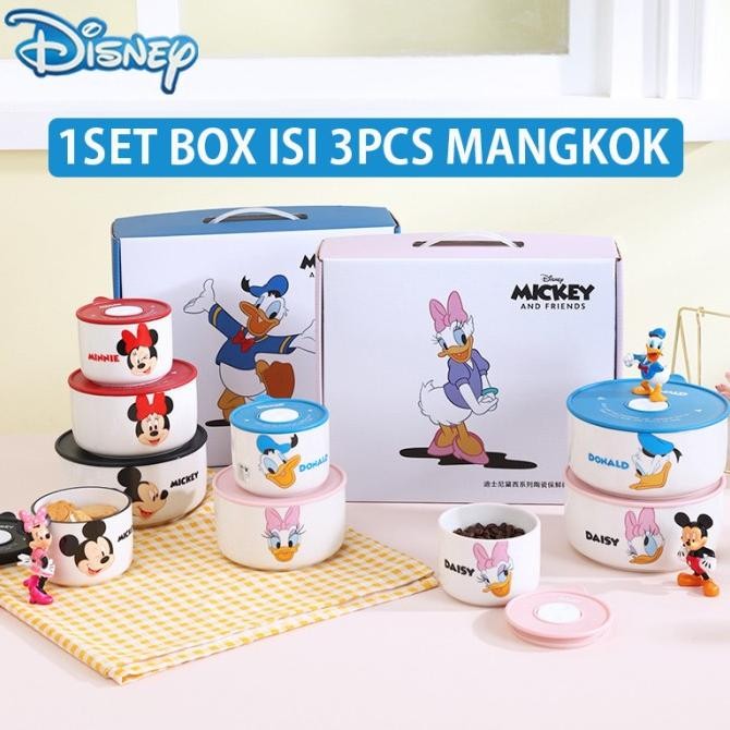 Siap Kirim Original Disney License Disney Ceramic Container Gift Set Gift Box Bayi Anak Karakter Dis