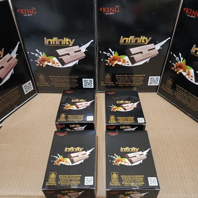 

cokelat d'king infinity almond termurah