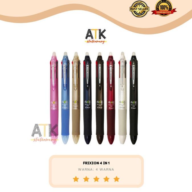 

Pulpen Pilot Frixion Clicker 4 In 1( Pulpen 4 Warna ) Atk Stok Terbatas