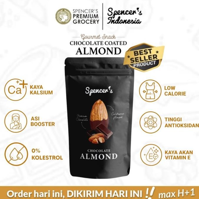 

spencer's chocolate almond snack (40gr) - kacang almond rasa cokelat termurah