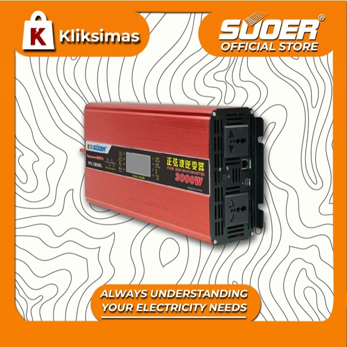 SUOER INVERTER FPC 3000 WATT PURE SINE WAVE